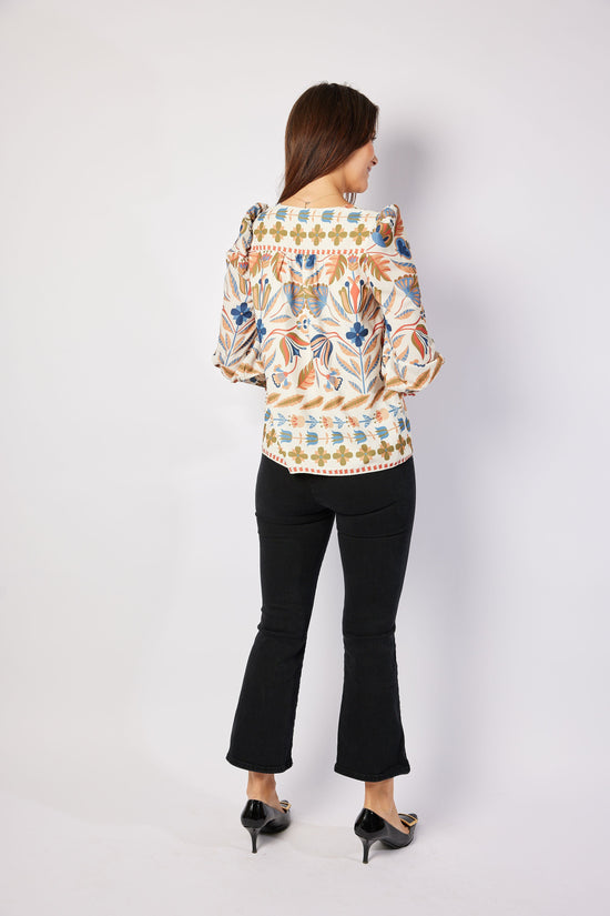 Sail To Sable Tassel Front Top Geo Floral Border