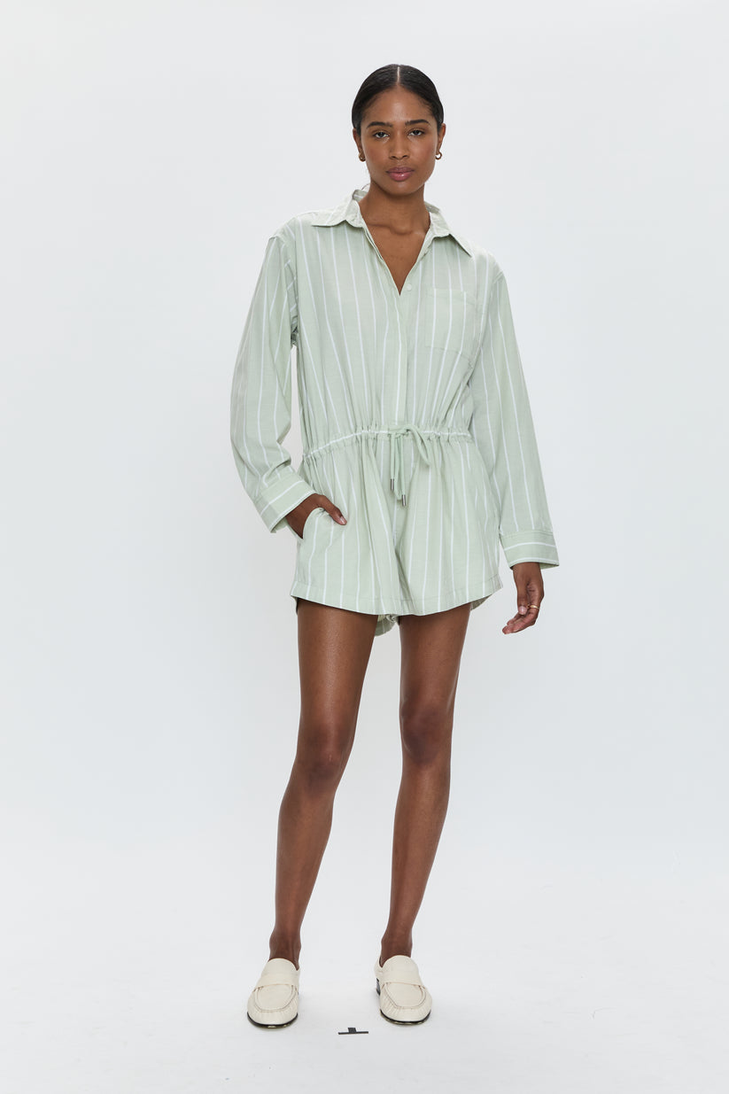 Pistola - Amelie Romper - Pistachio Stripe