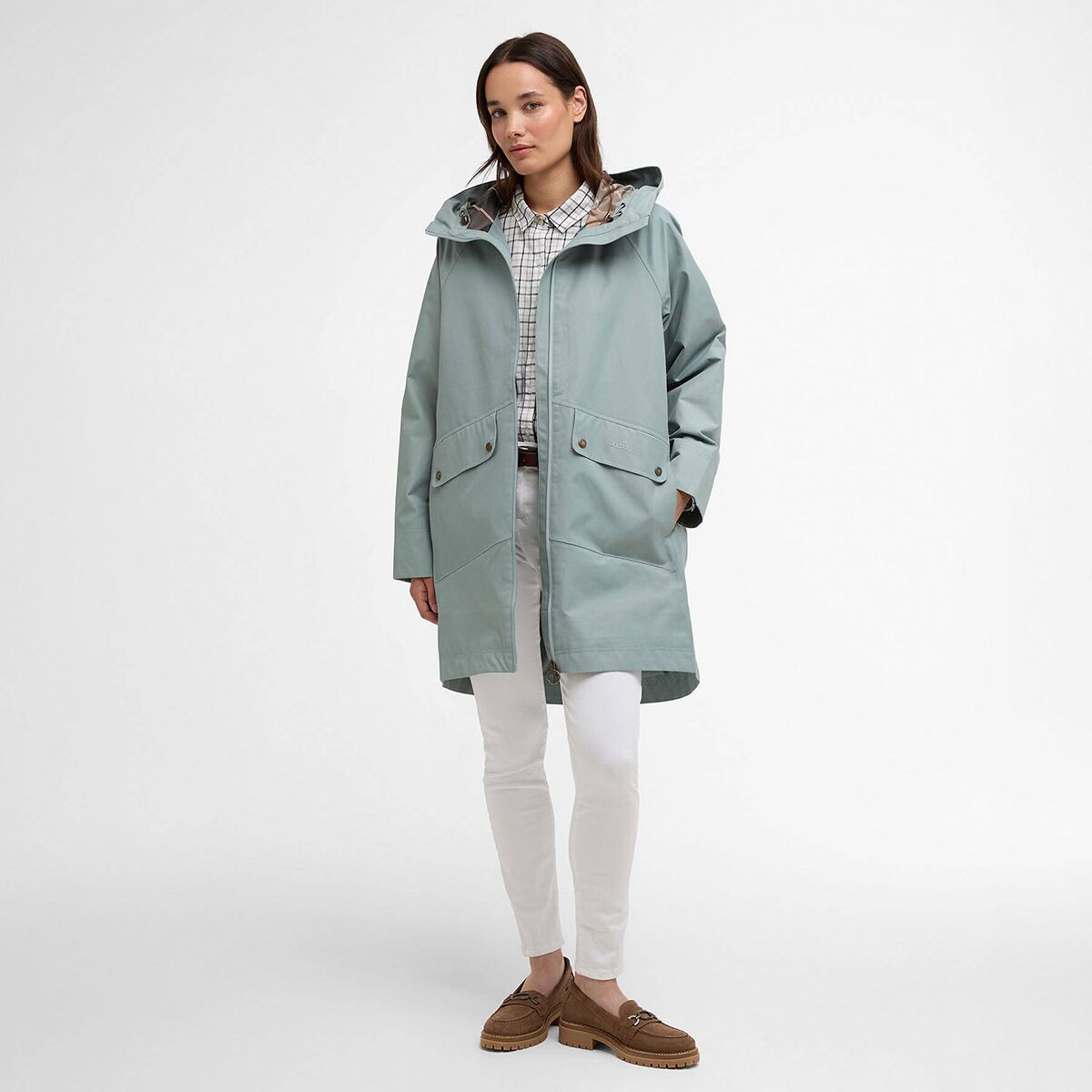 Barbour - Heron Waterproof Jacket - Blue Sage/Gardenia