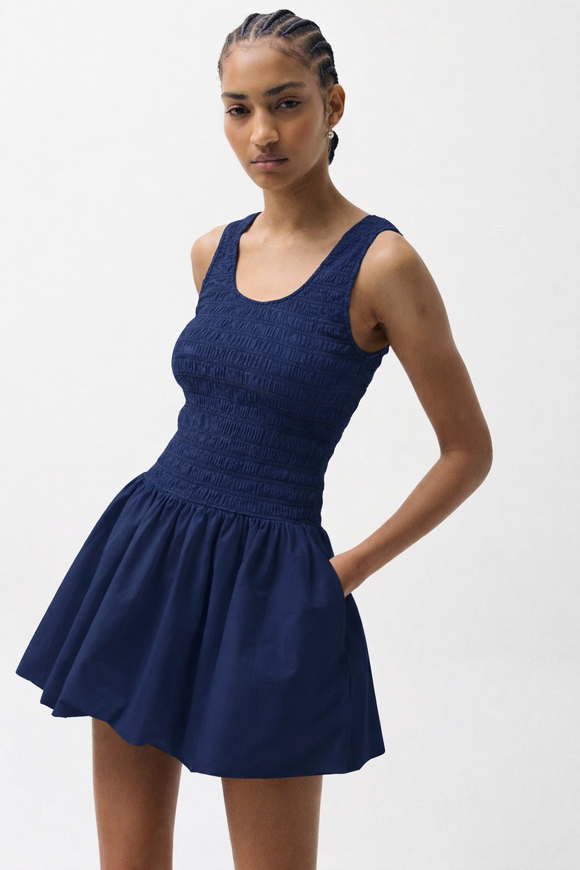 Pistola - Ilona Bubble Hem Dress - Peacoat Blue