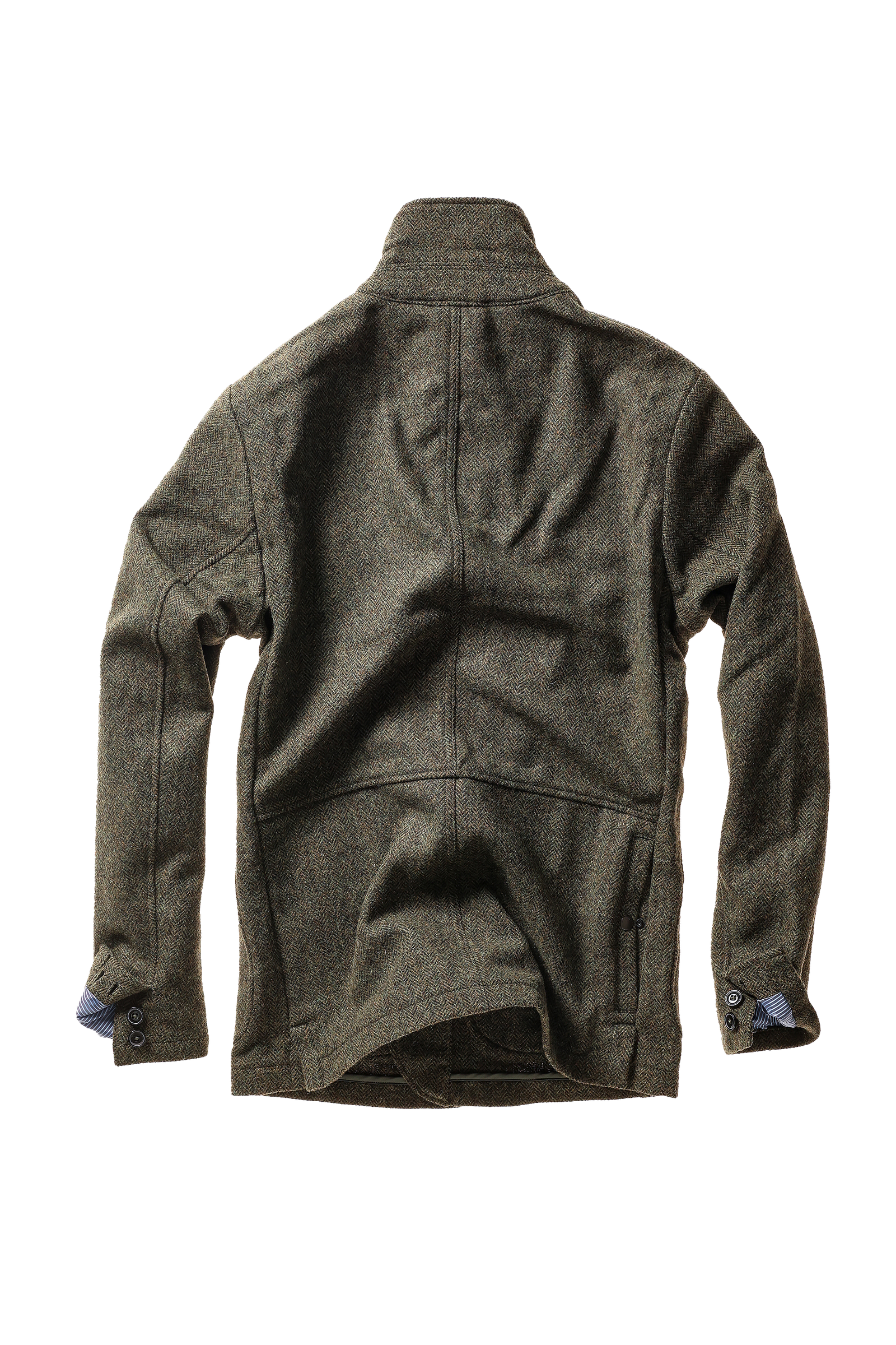 Relwen Heritage Trap Blazer Olive/Black Herringbone