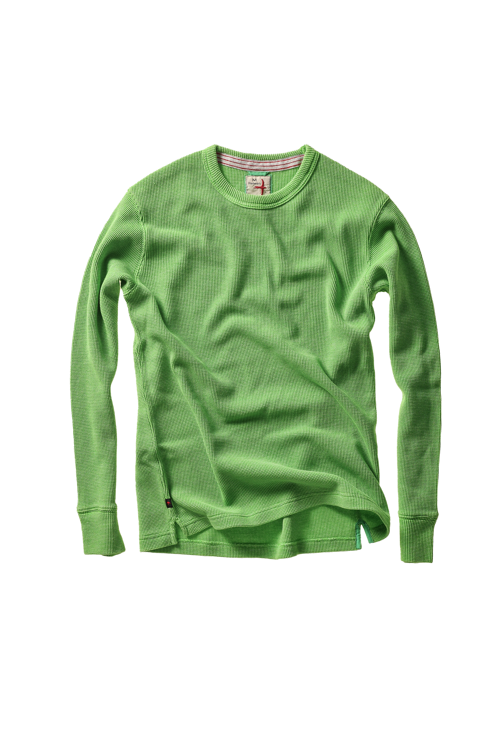 Relwen Bi-Waffle Crewneck Shirt Lawn Green