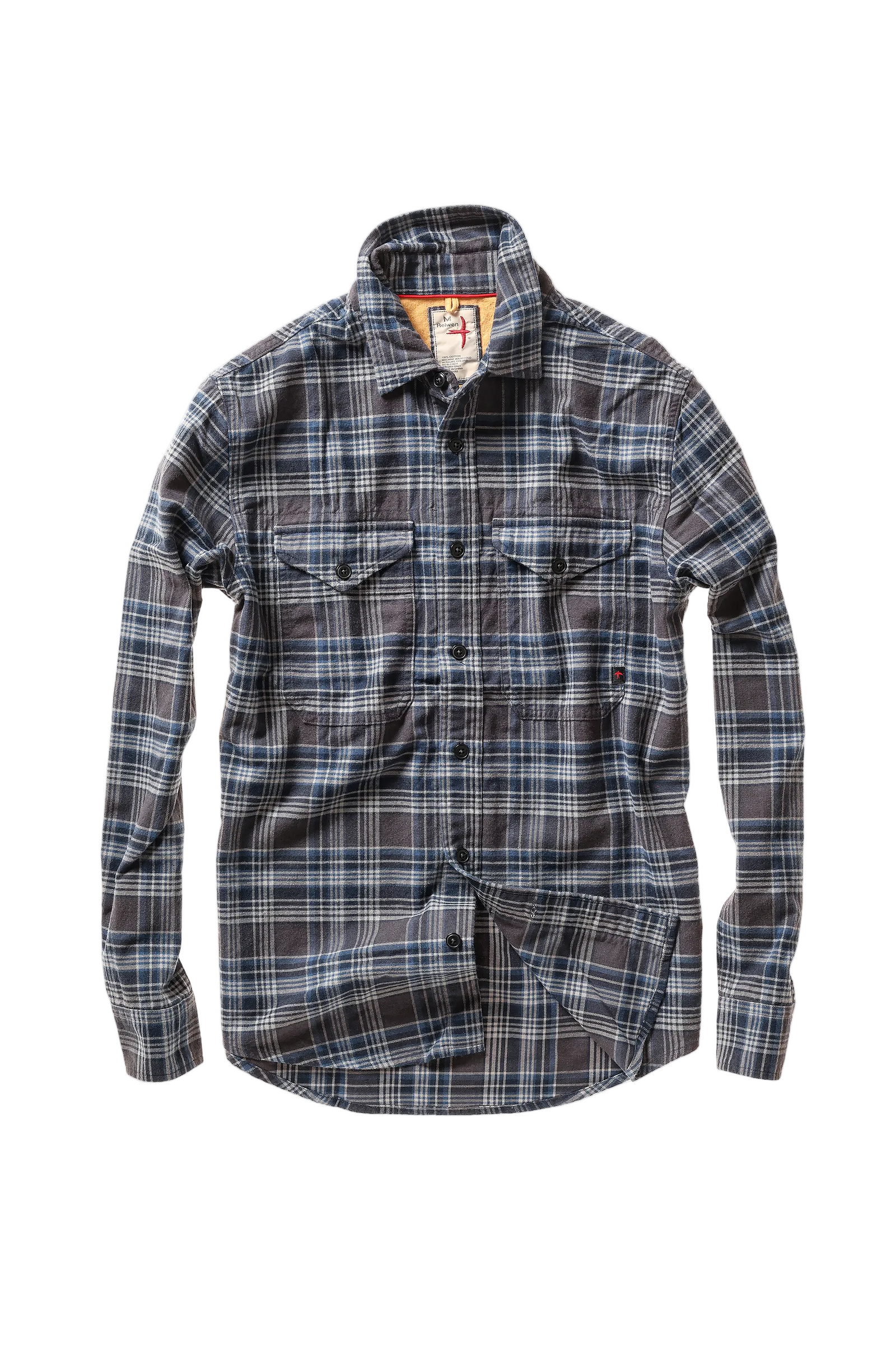 Relwen - Utility Workshirt - Char/Navy Plaid