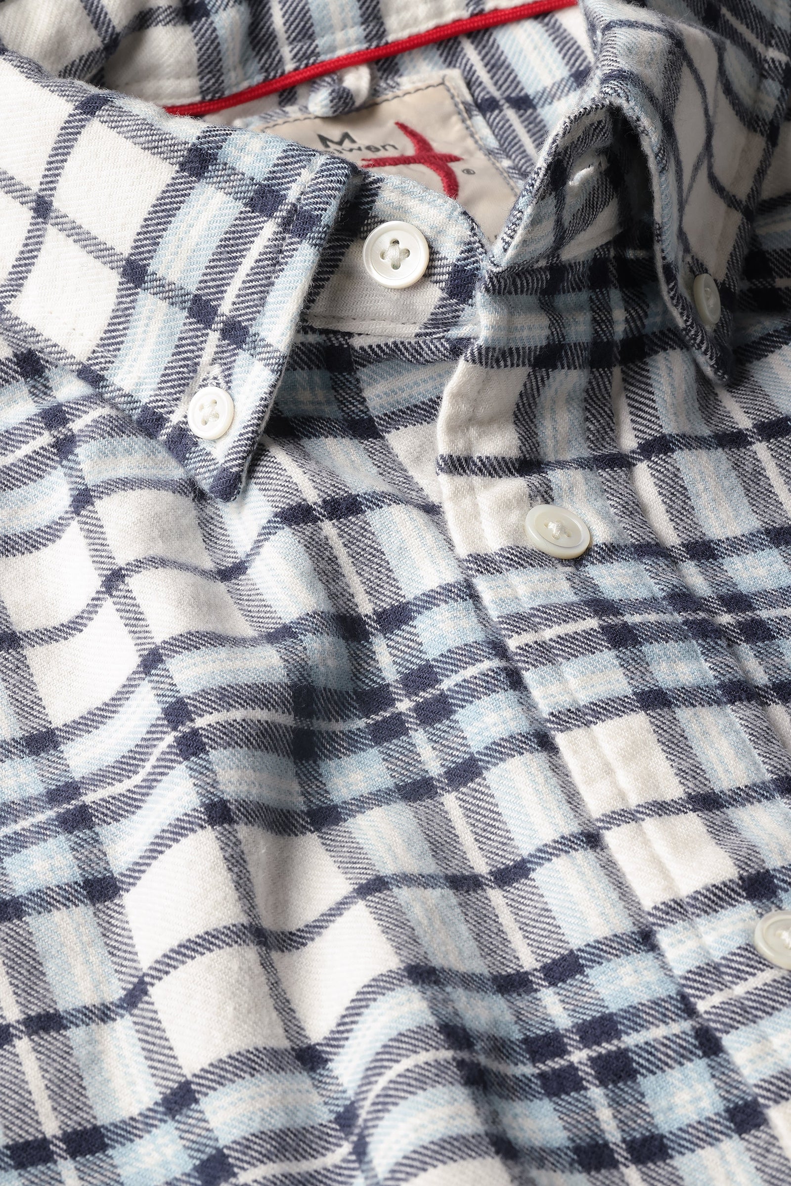 Relwen - Flyweight Flannel - White/Blue Plaid