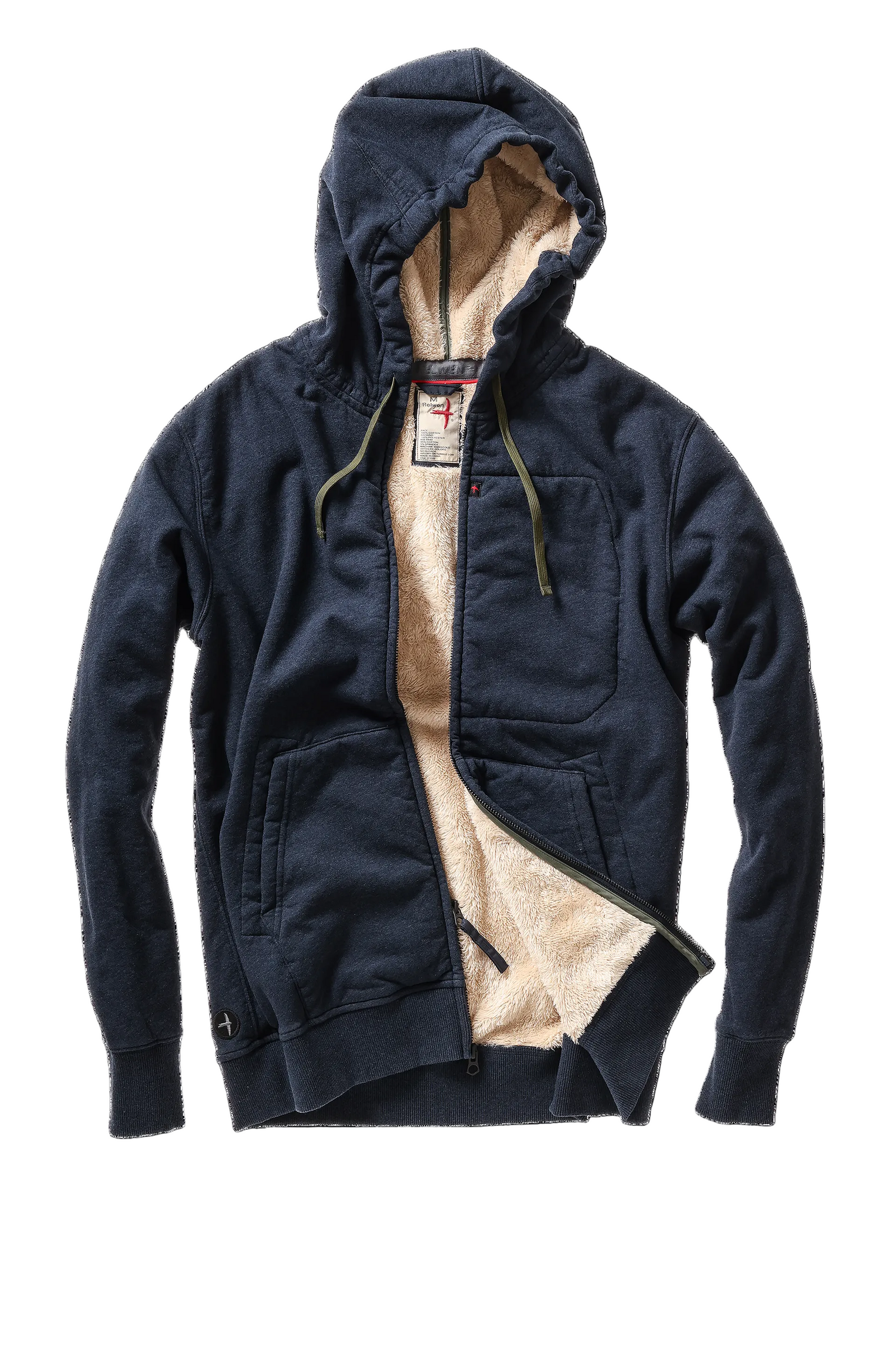 Relwen - Full-Zip Superfleece Hood - Dark Navy Hthr