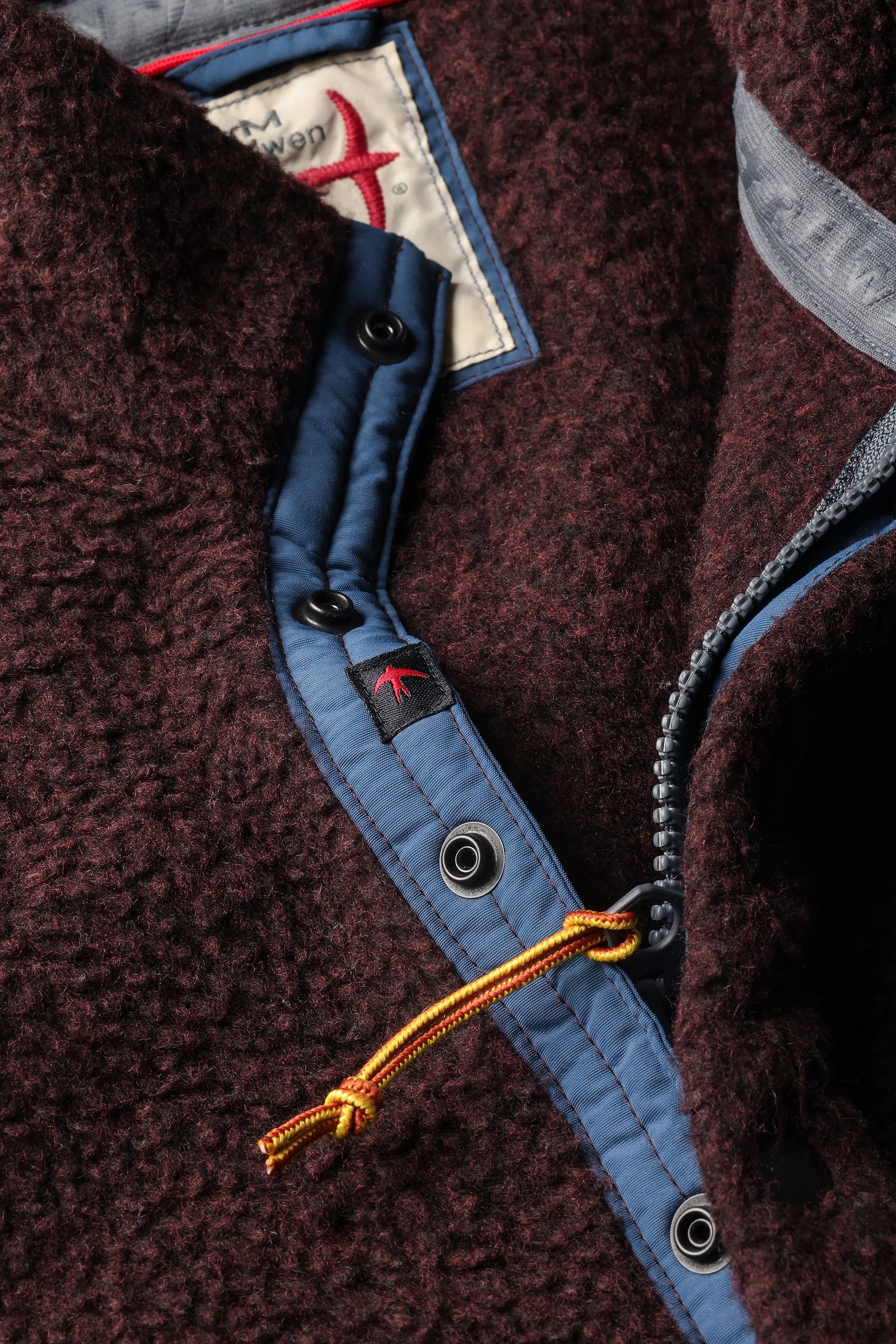 Relwen - Wooly Shag Snap-Zip - Blackberry Marl