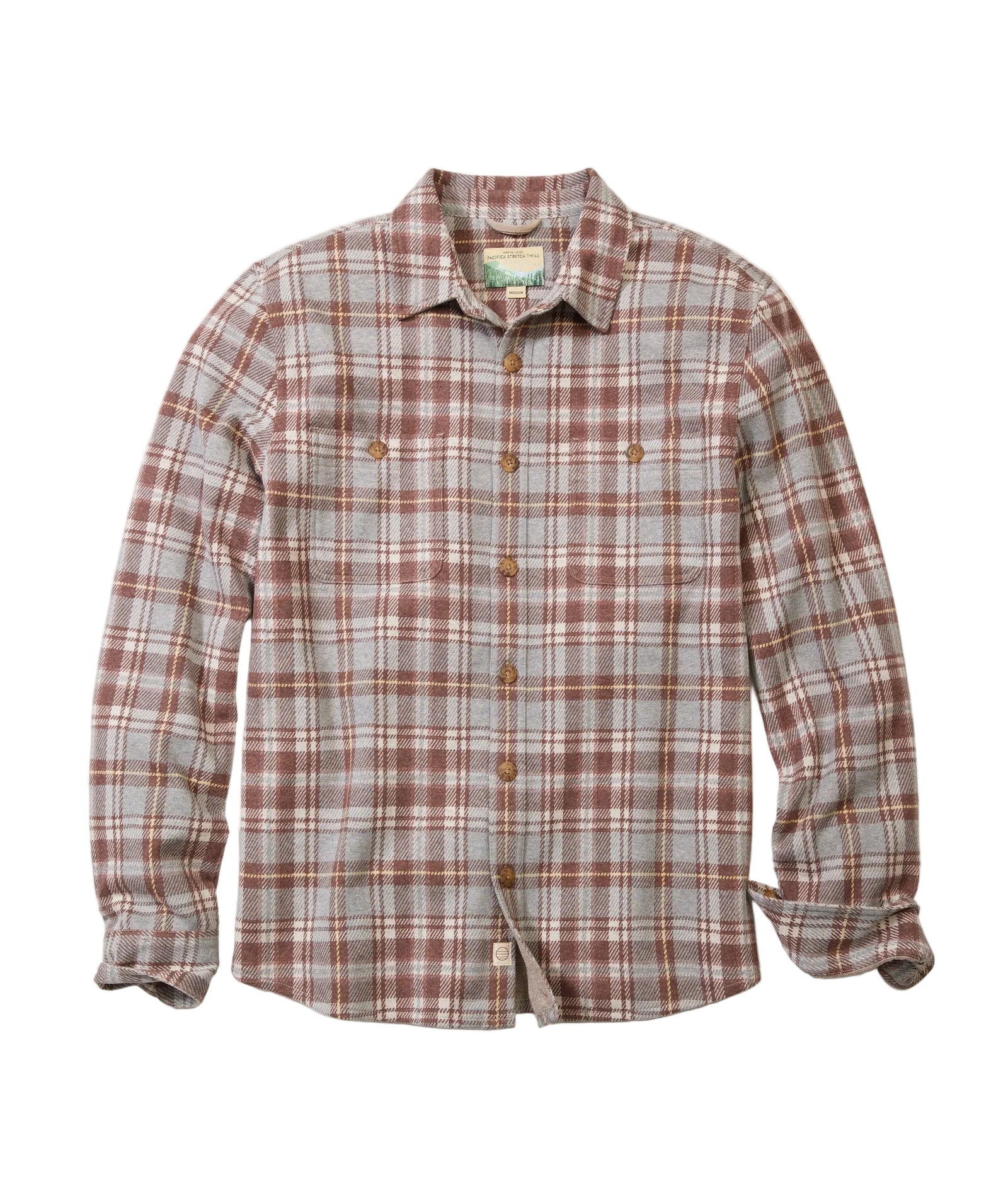 Marine Layer - Pacifica Stretch Twill Shirt - Warm Plaid