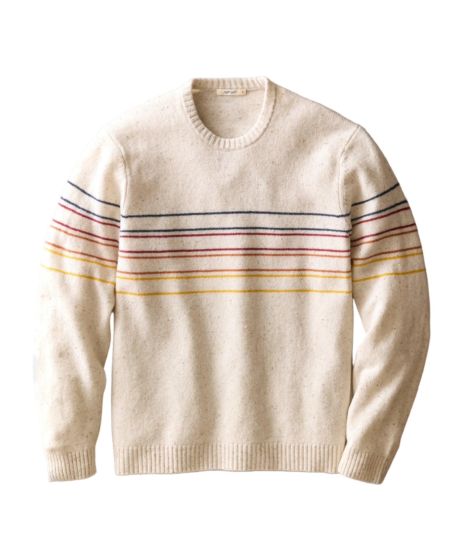 Marine Layer - Merino Crew Sweater - Snowhill Sunset Stripe