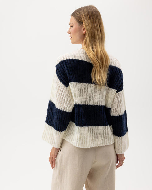 Holebrook Ladies Cajsa Sweater Off White/Navy