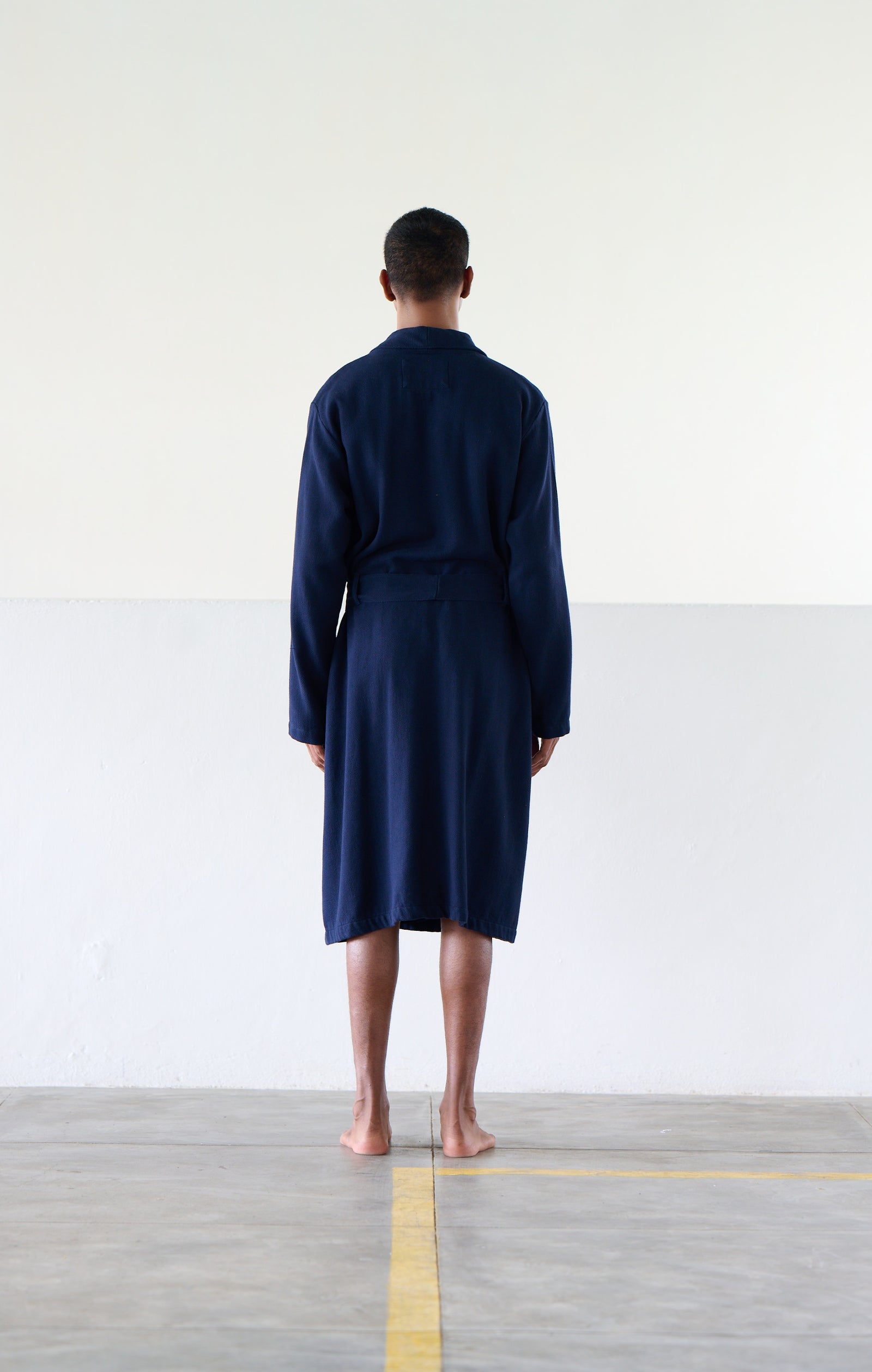 Orignal Madras Trading Co. Navy Striped Robe