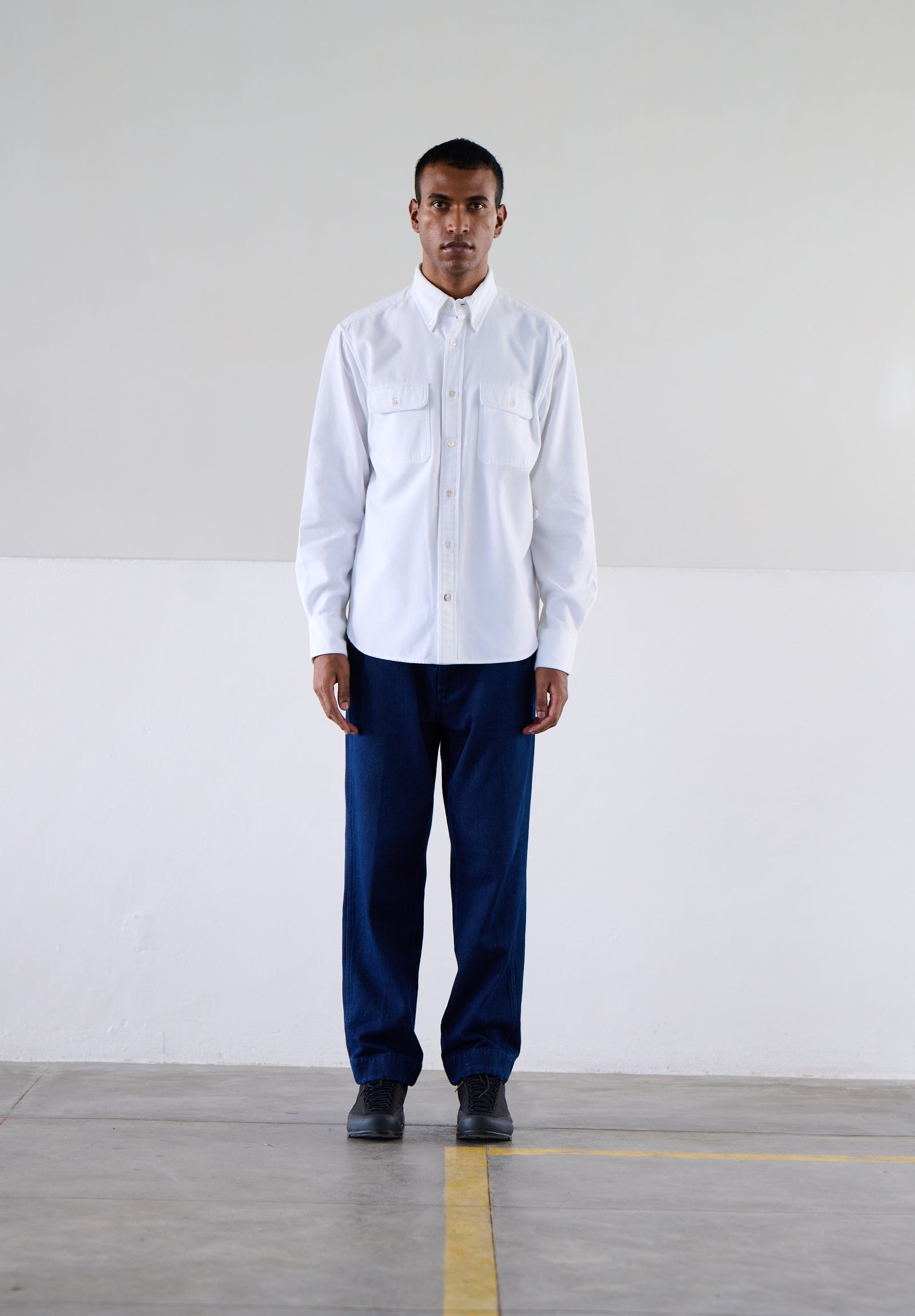 Original Madras Trading Company N°128 Twin Flap Pocket Button Down Collar Long Sleeve Shirt