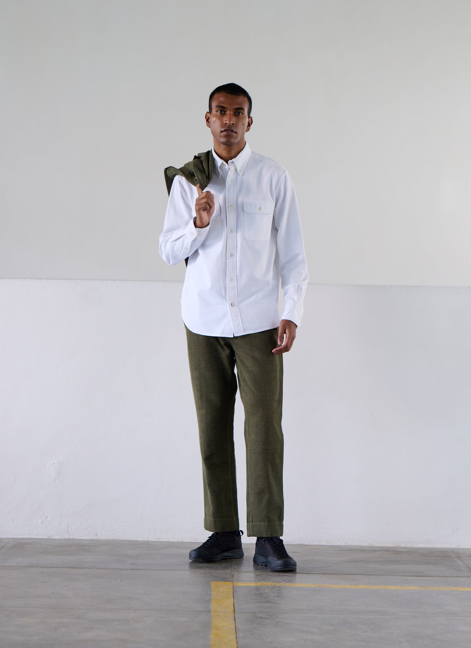 Original Madras Trading Company N°128 Twin Flap Pocket Button Down Collar Long Sleeve Shirt