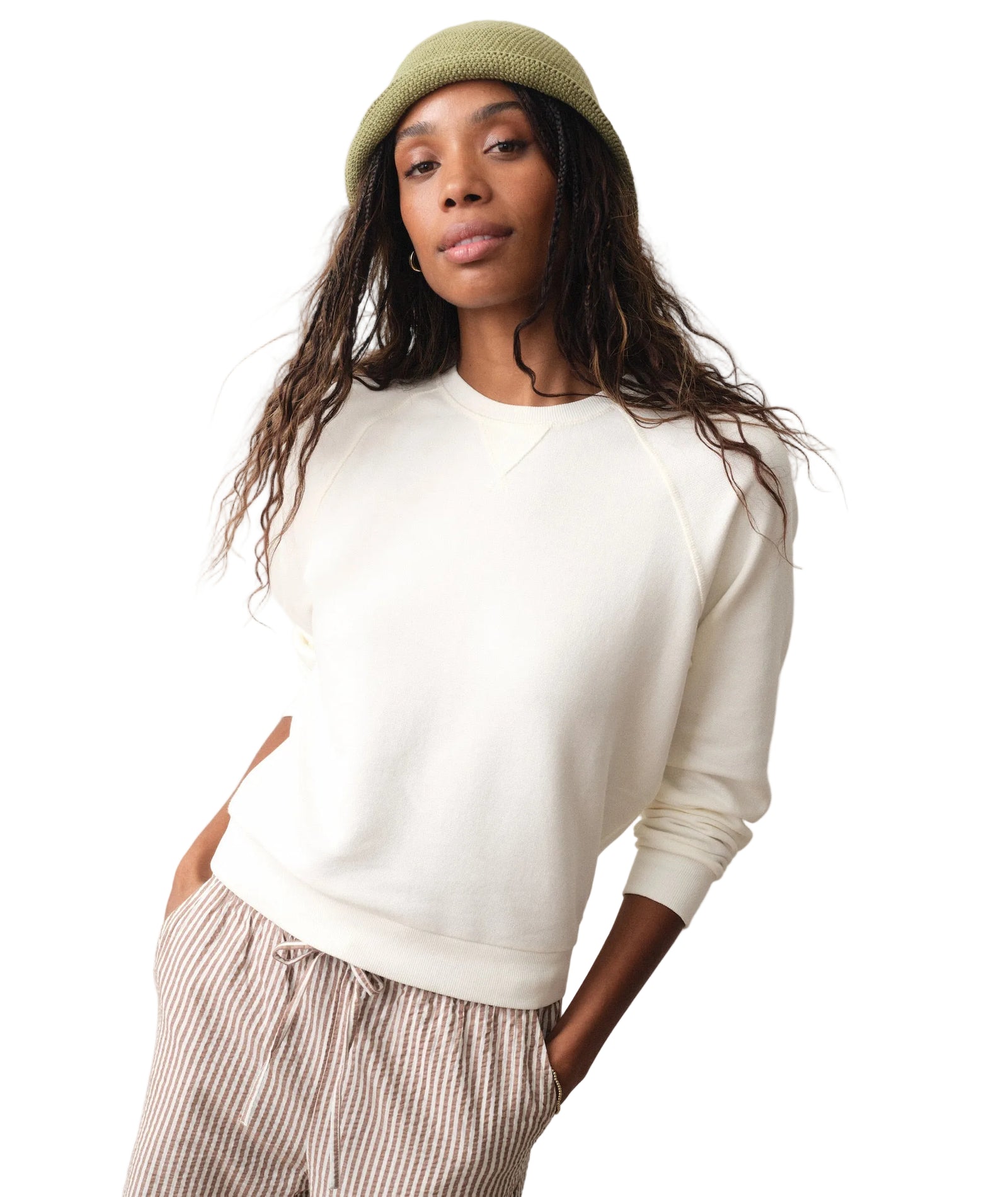 Marine Layer - Cloud 9 Terry Sweatshirt - Antique White