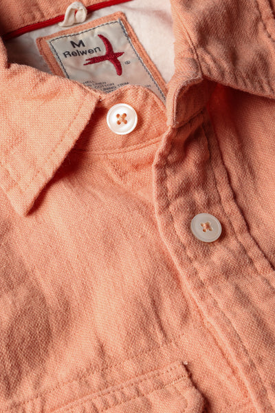 Relwen Linen Workshirt - CORAL FADE
