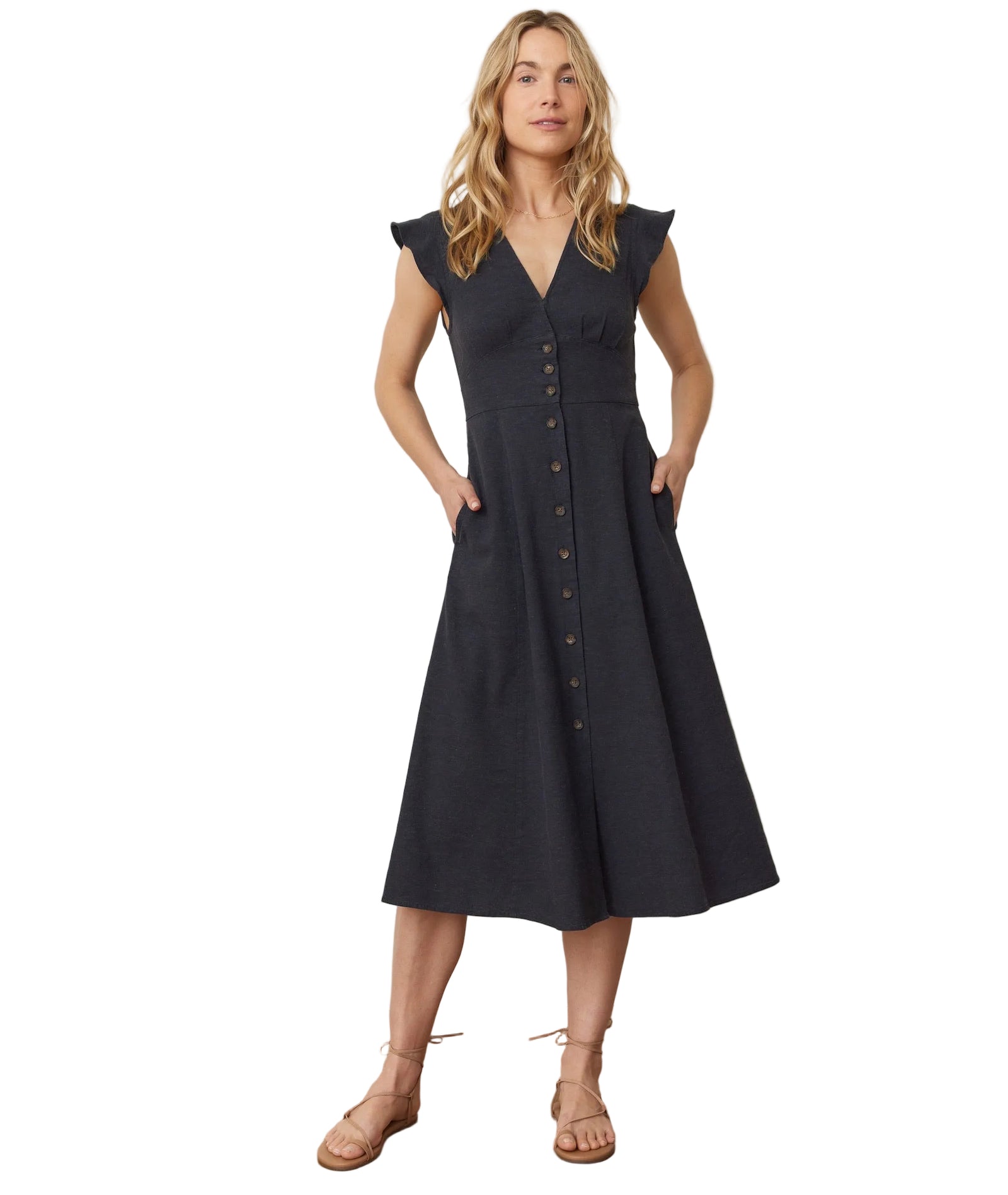 Marine Layer - Camila Midi Dress - Black