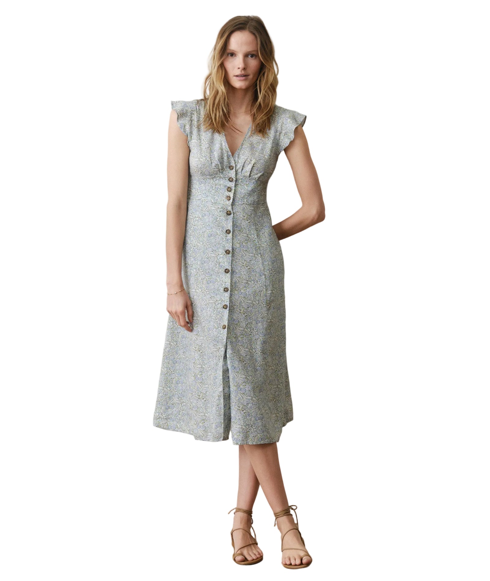 Marine Layer - Camila Midi Dress - Sea Floral