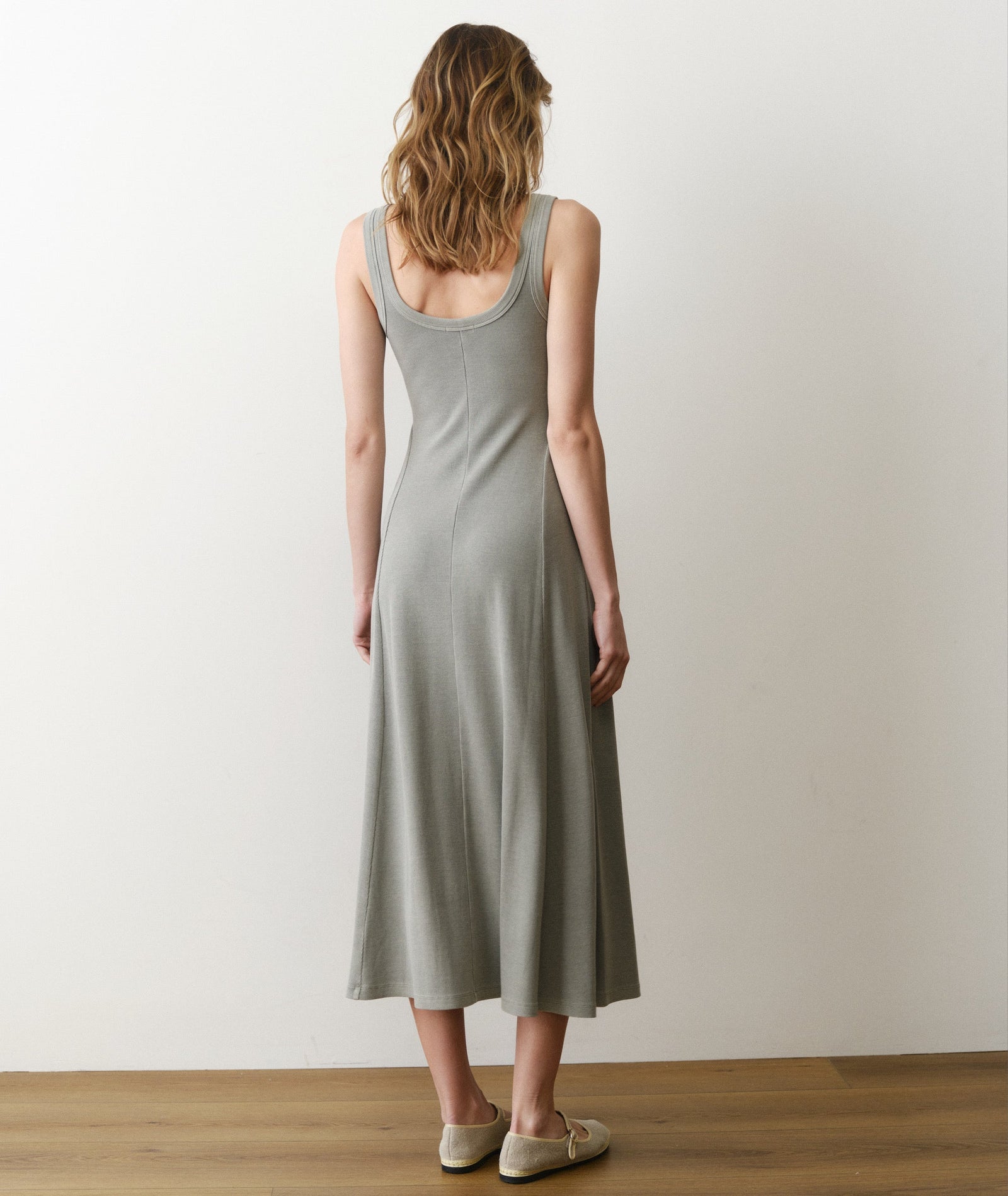 Marine Layer - Lexi Rib Sun-In Scoop Neck Dress - Fern