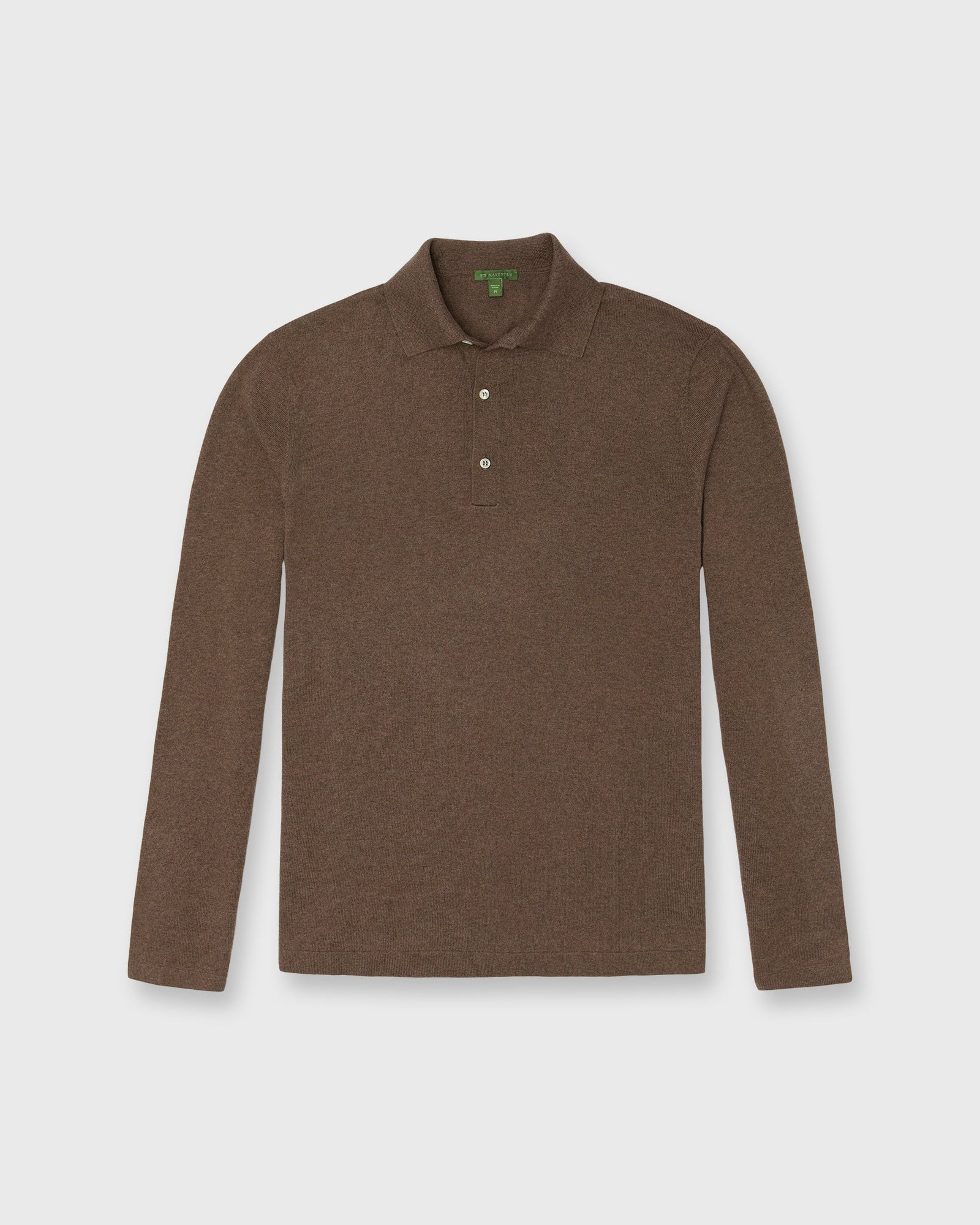 Sid Mashburn Long Sleeve Rally Polo Seater - Feather Taupe