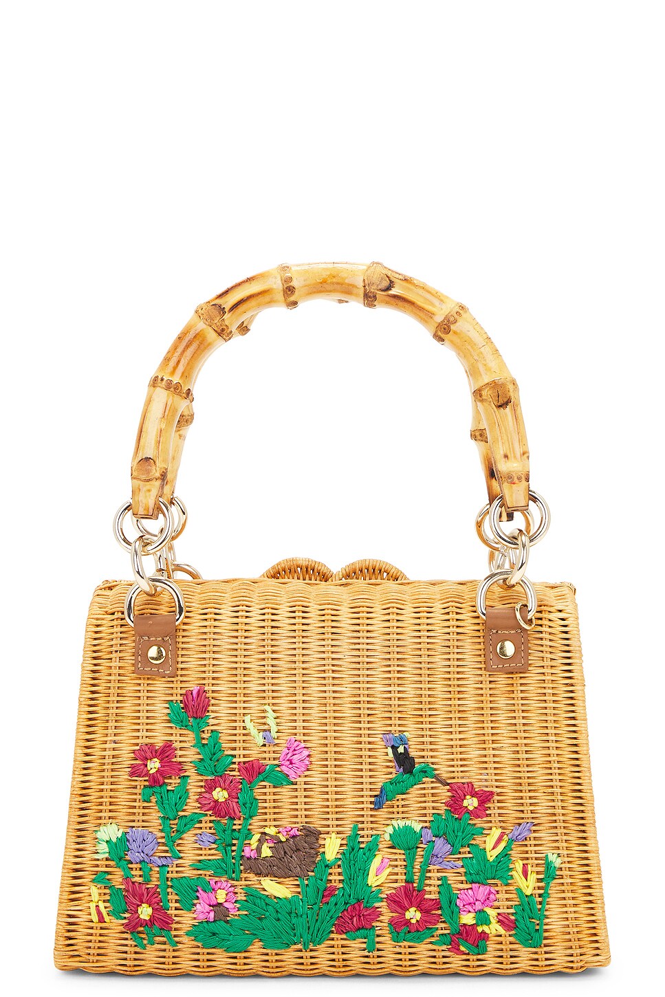 Serpui Valentina Wicker Handbag Light Honey