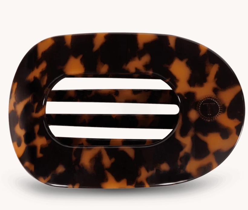 Teleties - Flat Round Clip Tortoise - Medium