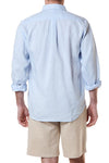Castaway Chase Long Sleeve Linen Shirt - Powder Blue