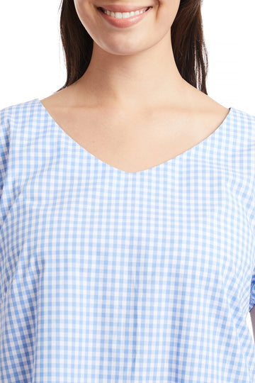 Castaway Ladies Oceanique Dress Wide Gingham Blue