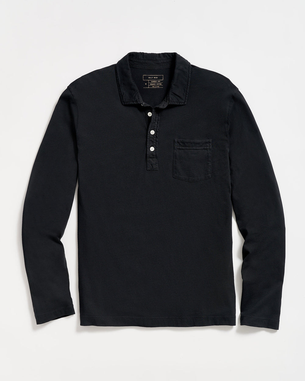 Billy Reid Long Sleeve Pensacola Polo-Black