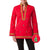 Castaway Tunic Top Bright Red with Christmas Tree