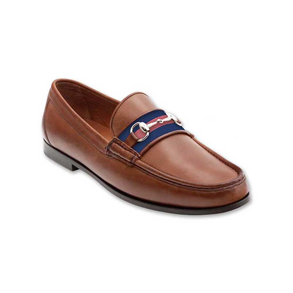 Murray’s Toggery Shop x Smathers & Branson Surcingle Downing Bit Loafers Navy Nantucket Red