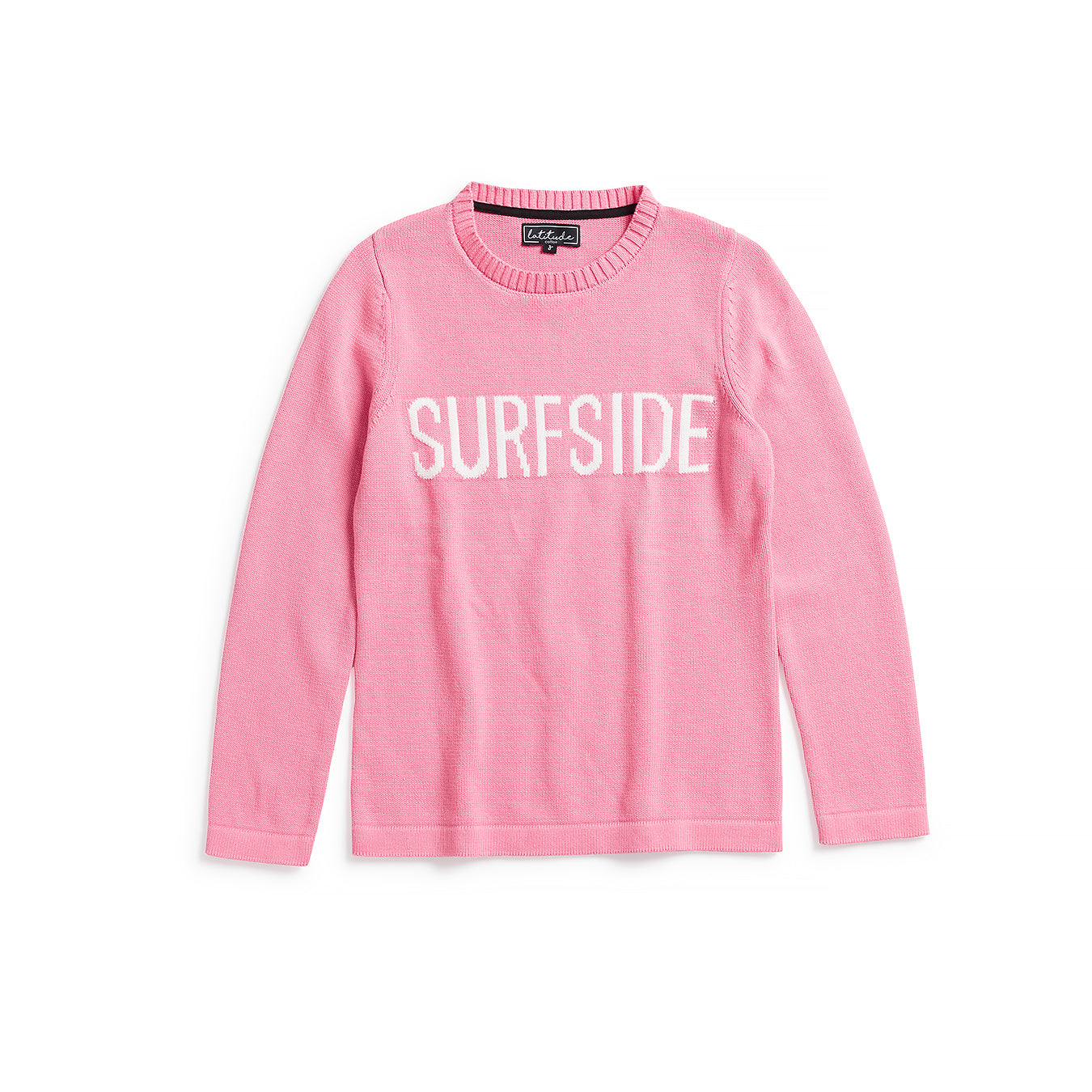 Latitude Clothing Surfside Sweater - Bright Pink/White