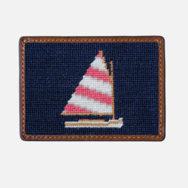Smathers & Branson Rainbow Fleet Needlepoint Card Wallet