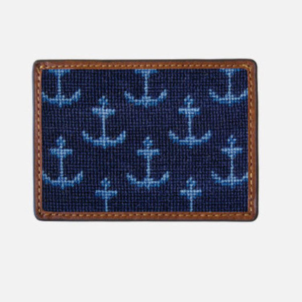 Smathers & Branson Ships Anchors Needlepoint Card Wallet