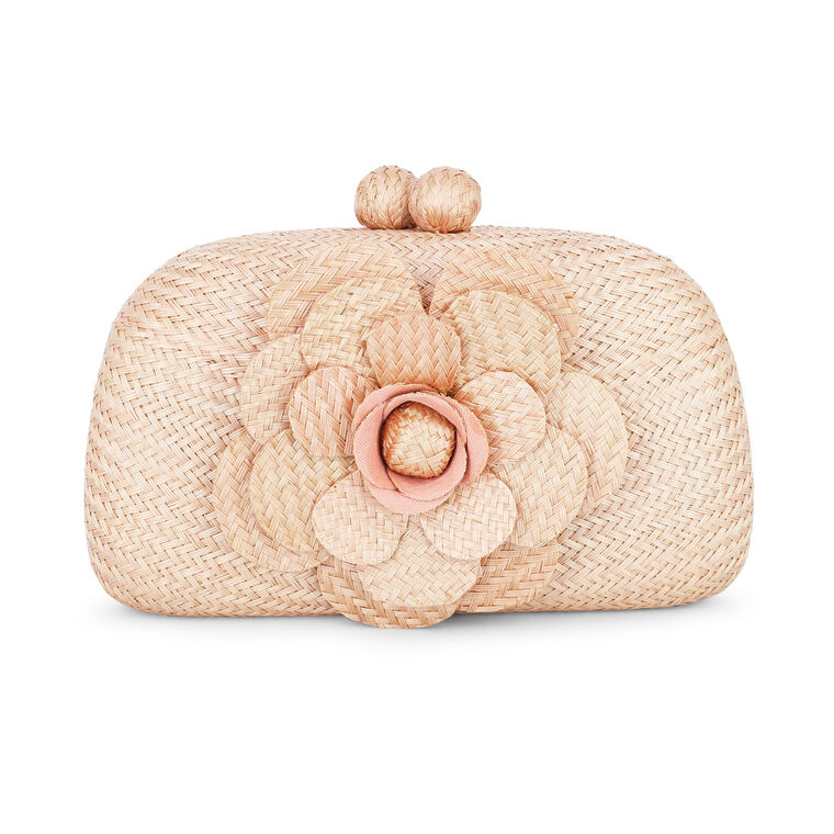 Serpui Mia Camelia Bun Handbag Peach
