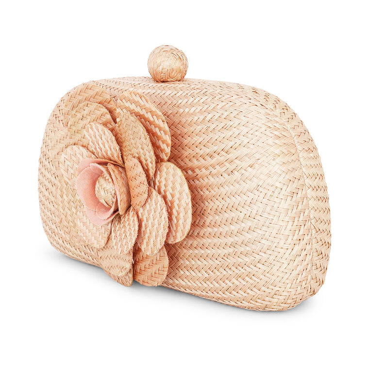 Serpui Mia Camelia Bun Handbag Peach