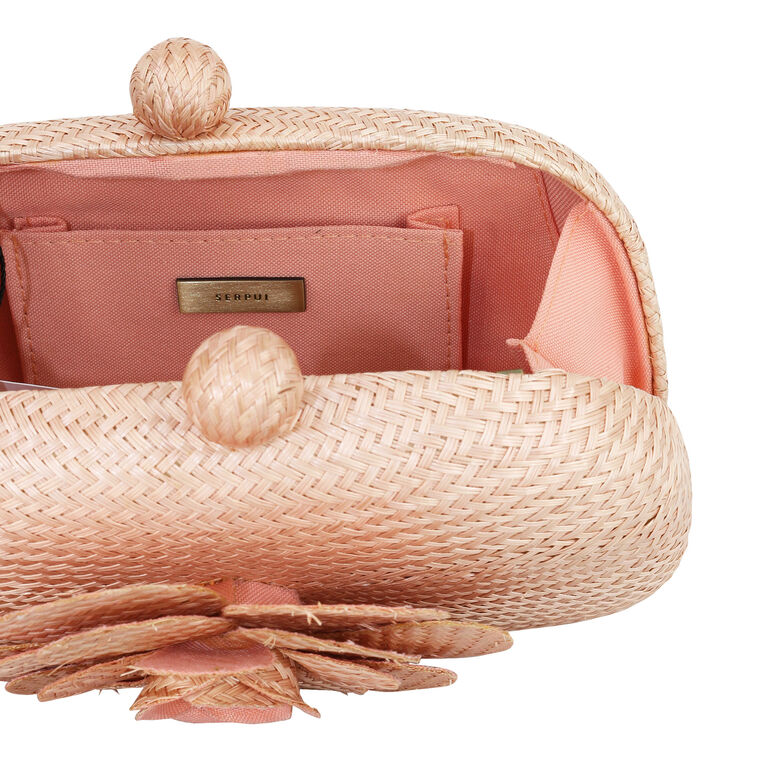 Serpui Mia Camelia Bun Handbag Peach