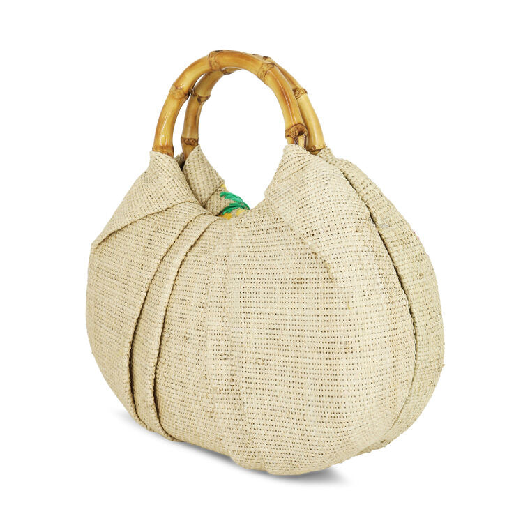 Serpui Hamper Flower Embroidery Bag Toast