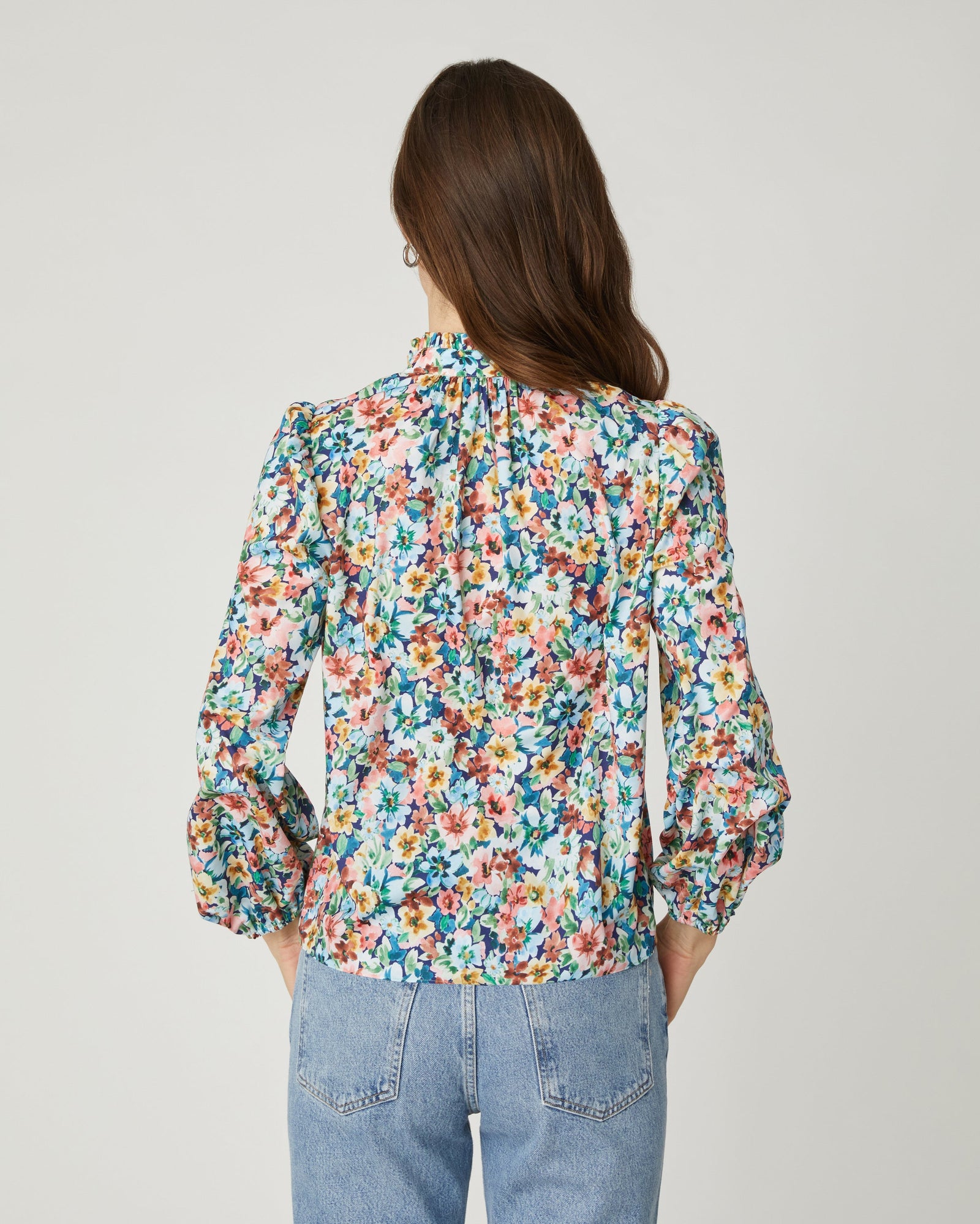 Shoshanna Ingrid Top Blue Multi