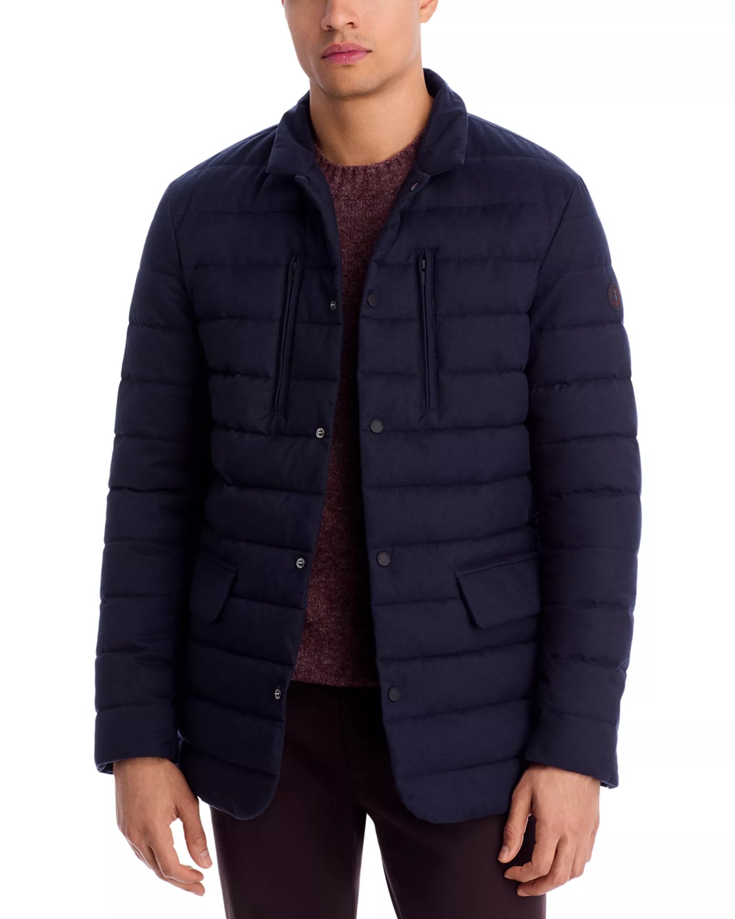 Save The Duck Felipe Mens Water Resistant Quilted Jacket - Navy Blue Melange