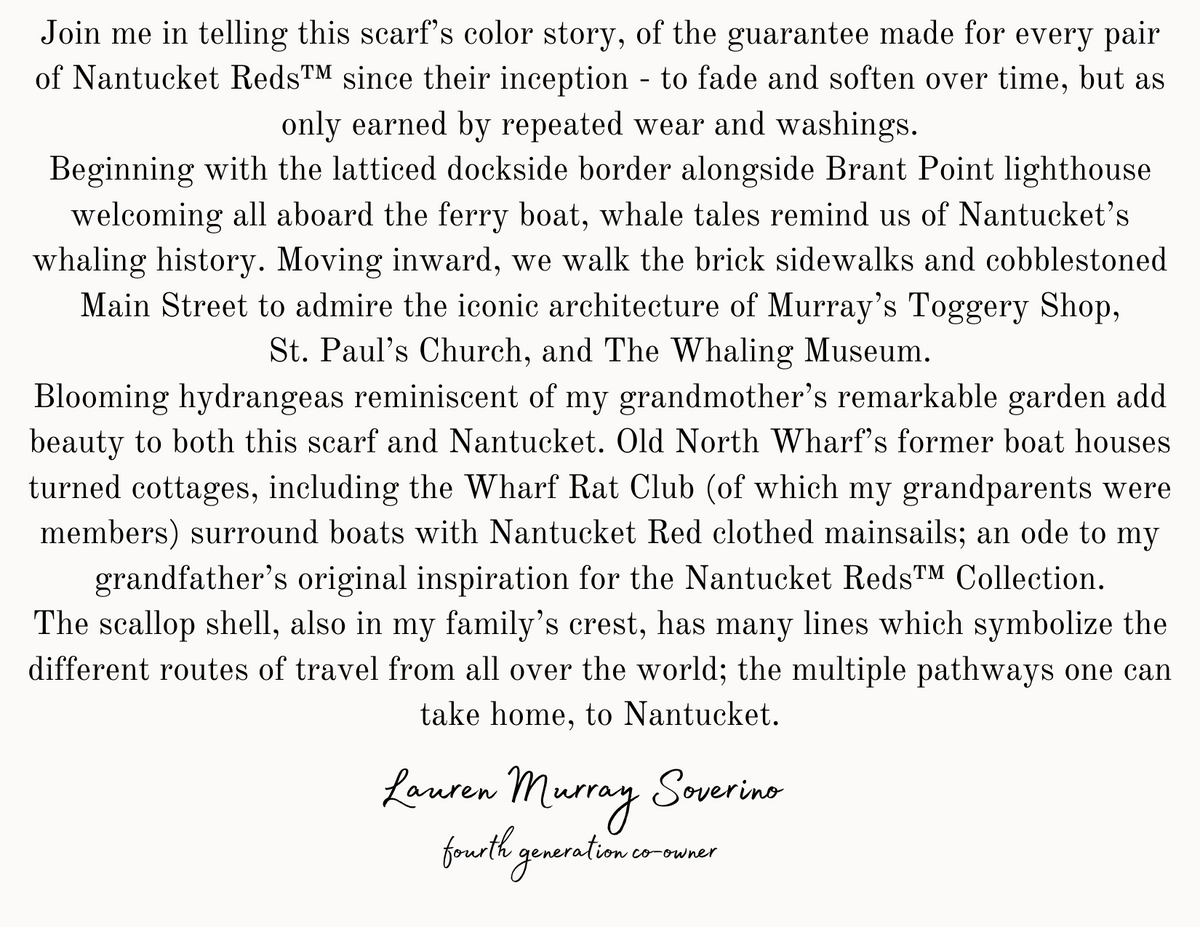 The Nantucket Red Scarf - Designed By The Clearly Collective