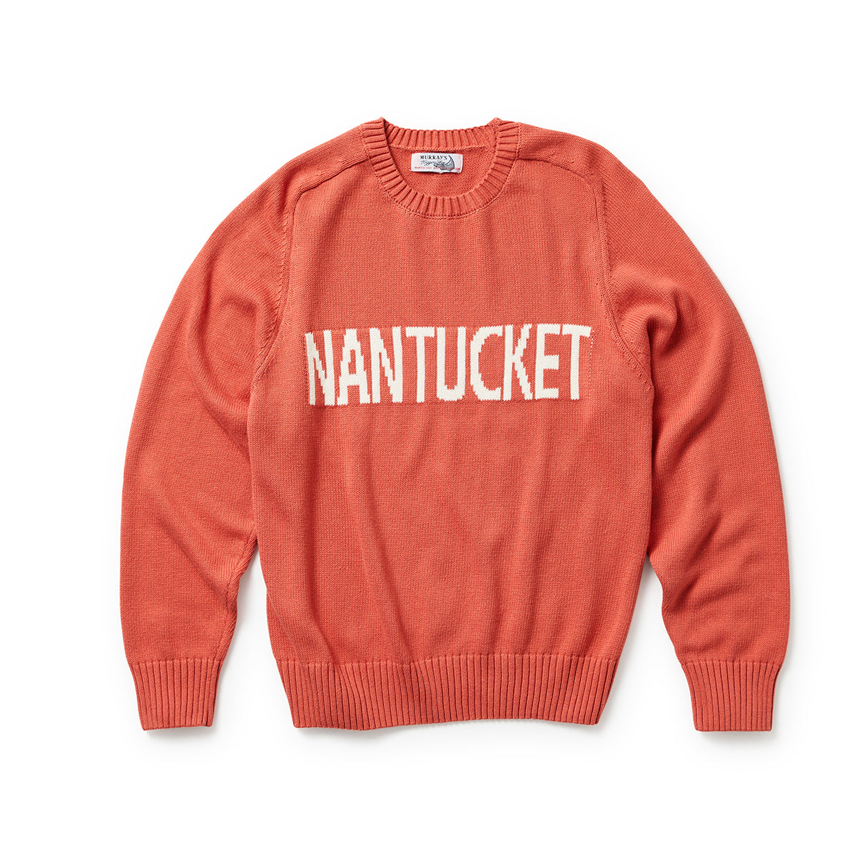 Mens Nantucket Red Crewneck Sweater w/ Nantucket