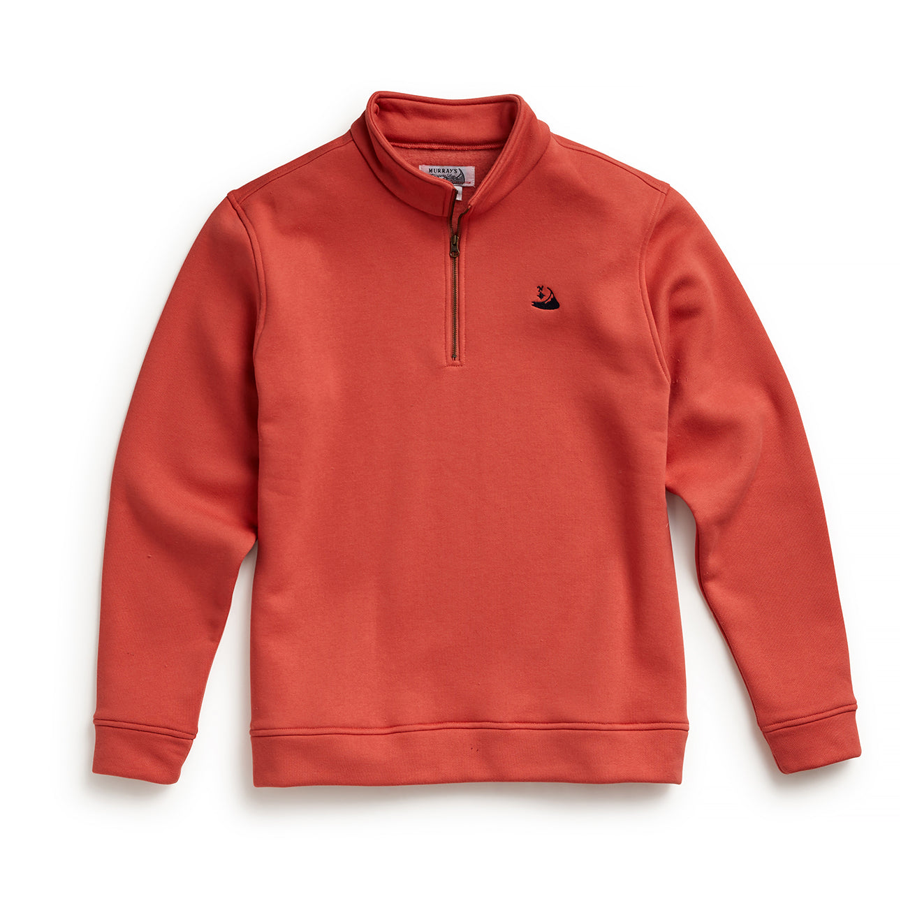 Nantucket Red® 1/4 Zip Jersey Sweatshirt With Island Logo Logo
