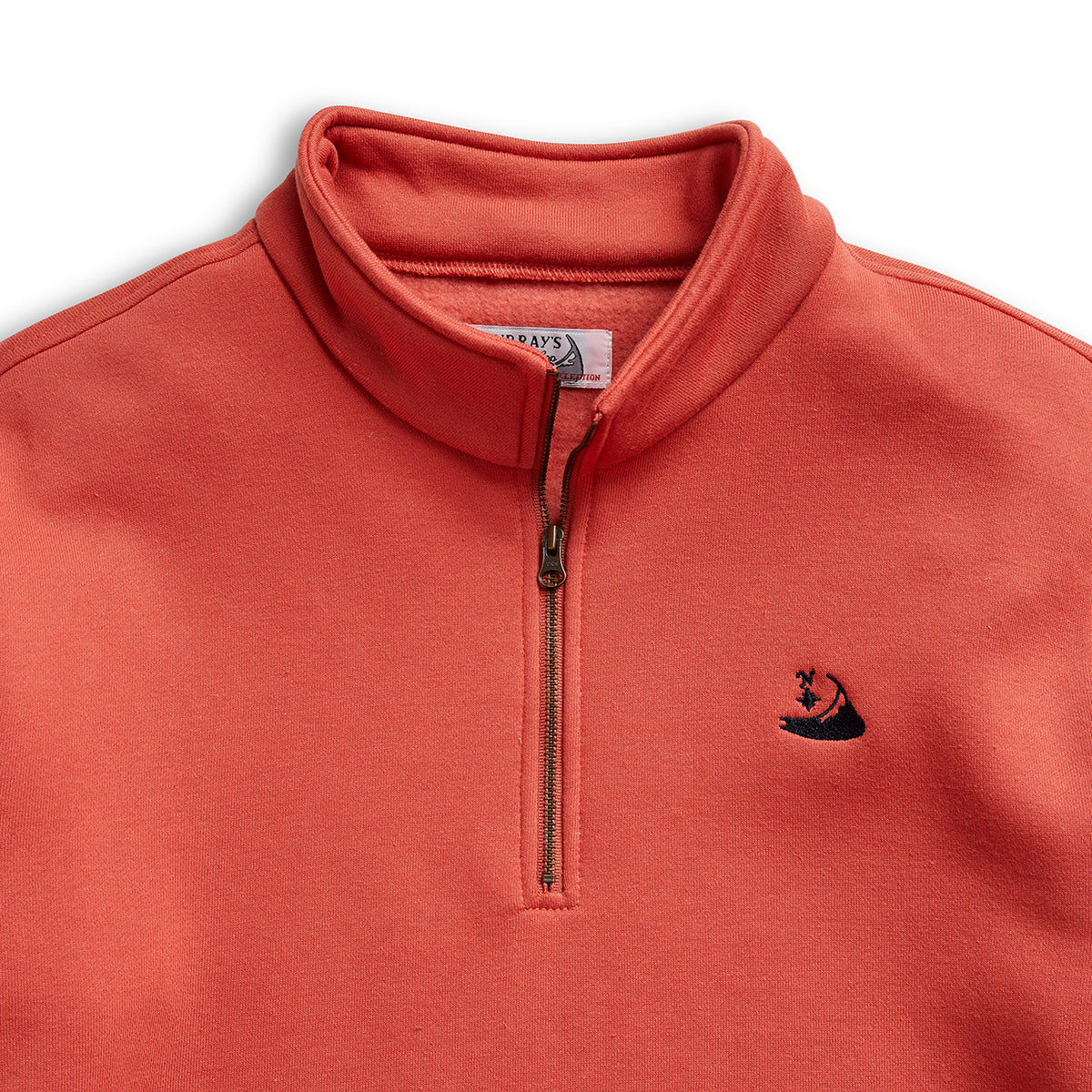 Nantucket Red® 1/4 Zip Jersey Sweatshirt With Island Logo Logo