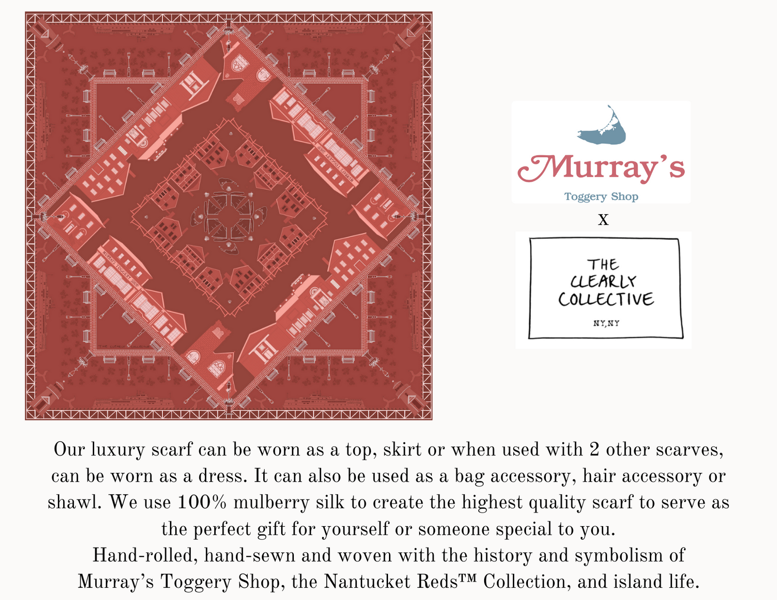 The Nantucket Red Scarf - Designed By The Clearly Collective