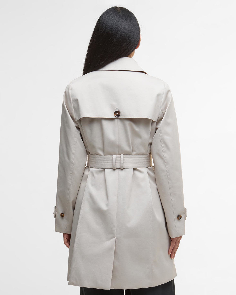 Barbour Short Greta Showerproof Jacket Mist/Hessian Tartan