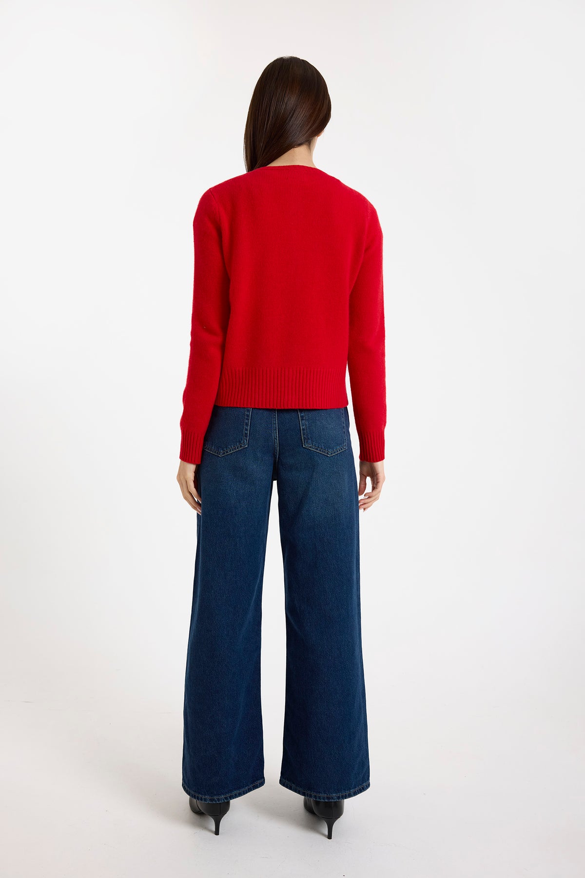 Brodie Cashmere Niamh Cardigan Sweater Red