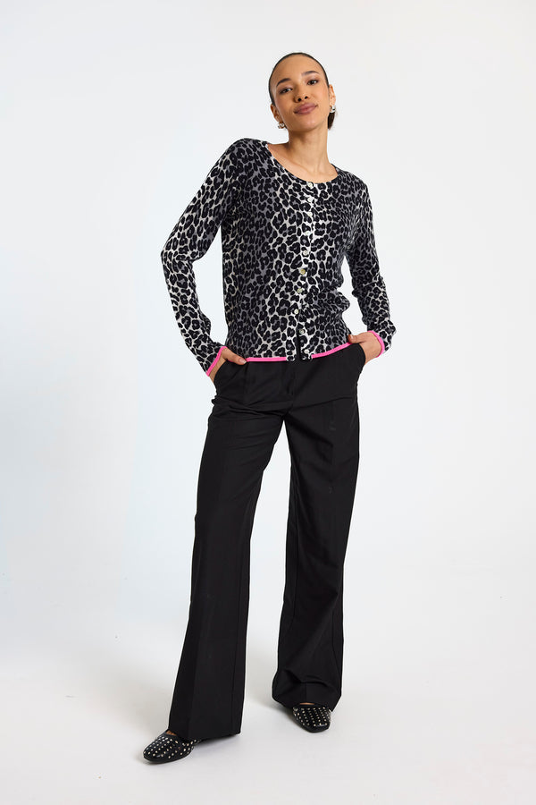 ☆Girly Leopard JSK&チョーカーセット/グレー☆ June Relaxed Wool Cardigan – Guizio