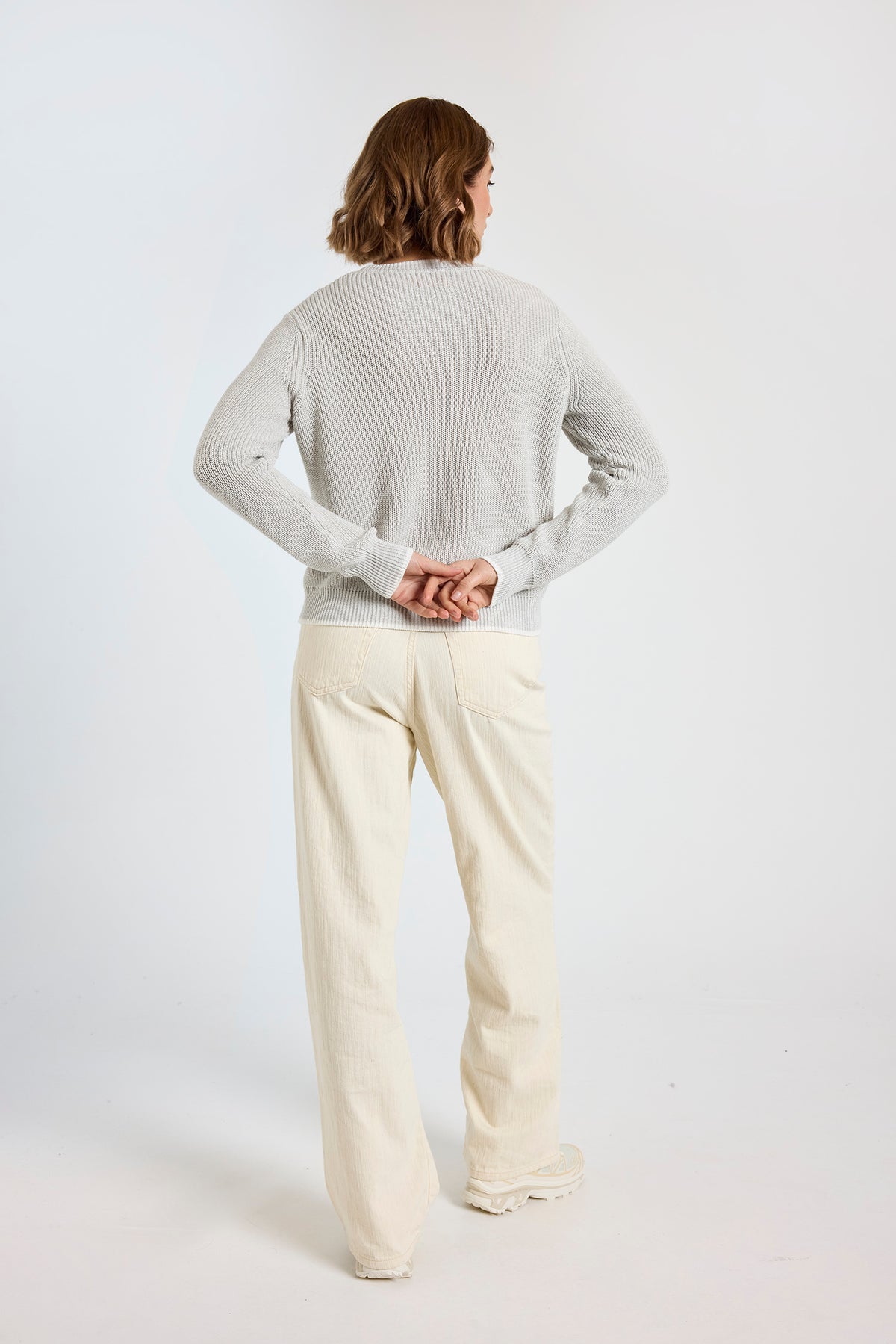 Brodie Wispr Taylor Twist Yarn Crewneck Sweater Dove