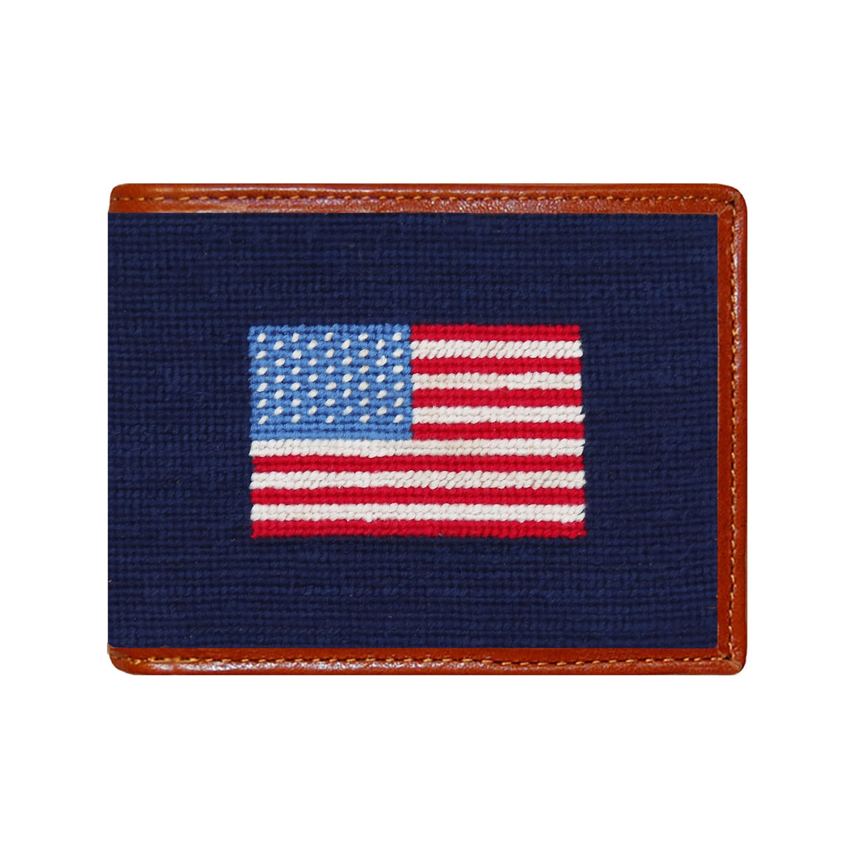 Smathers &amp; Branson American Flag Needlepoint Card Wallet