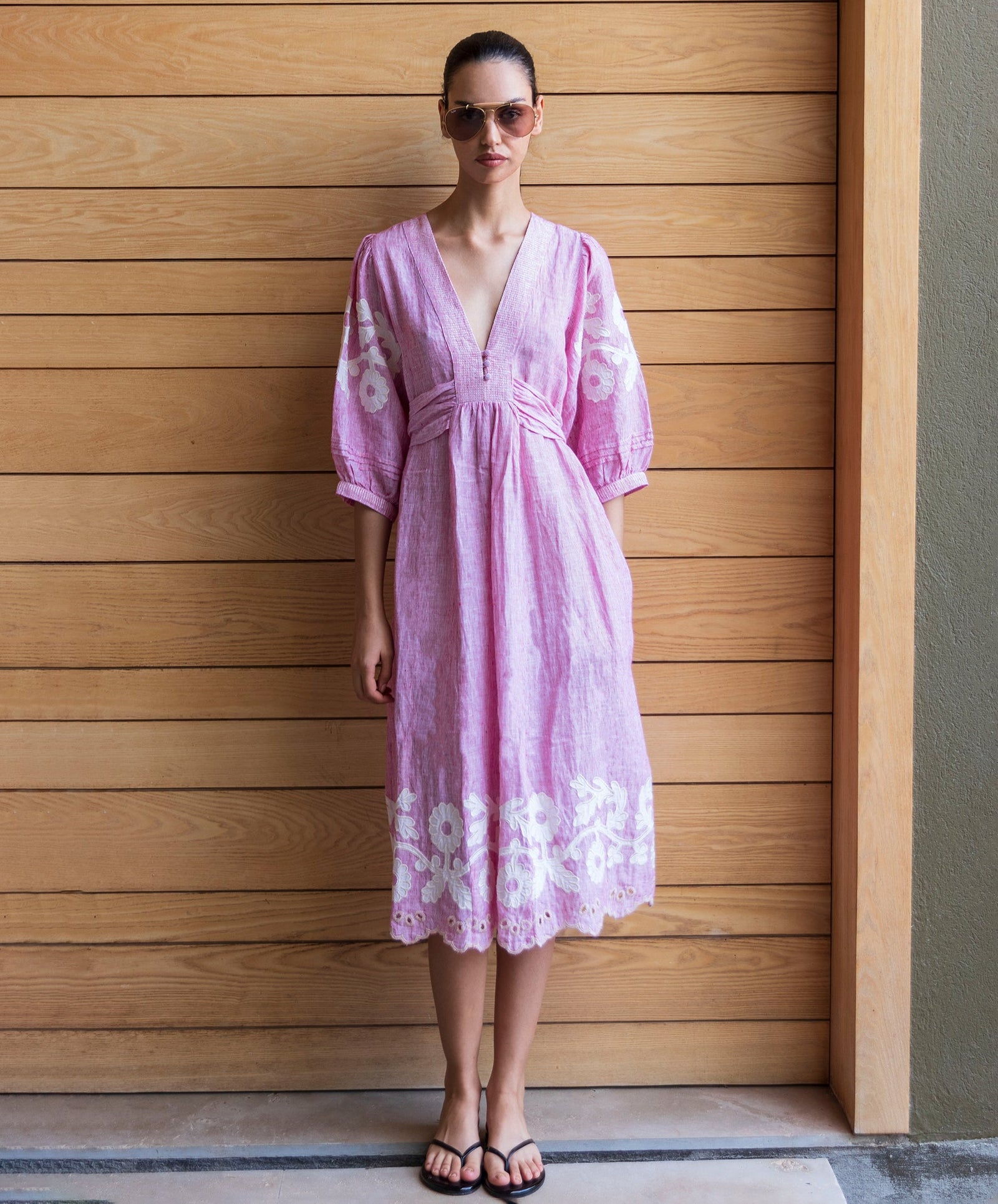 Rose and Rose - Begonia Cotton Dress - Red Stripe