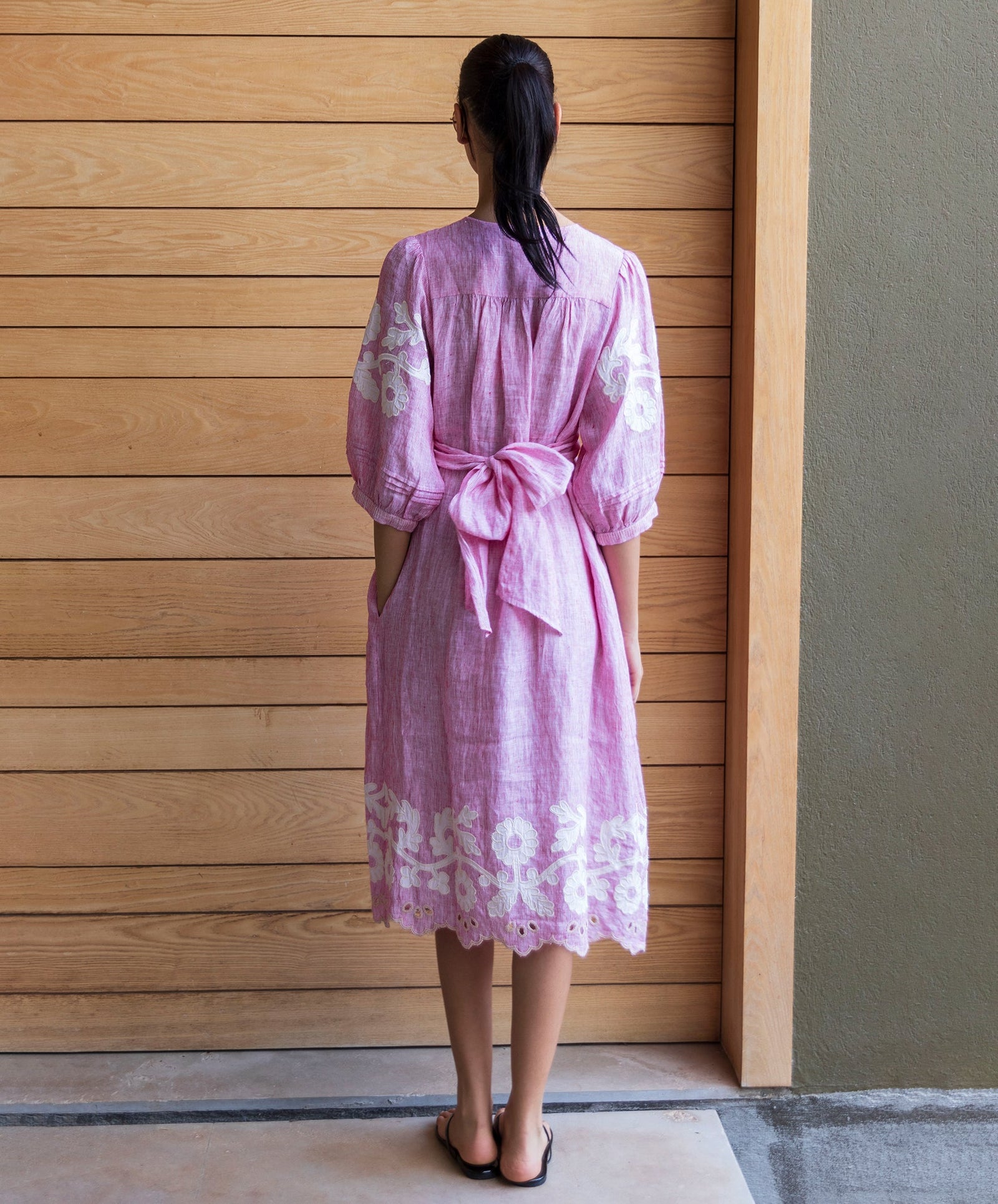 Rose and Rose - Begonia Cotton Dress - Red Stripe